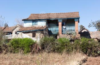 Old house in the Malagasy landscape, Africa