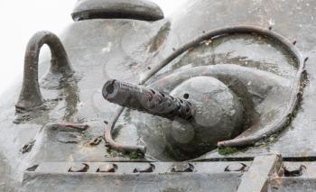 WW2 tank close-up, detail shot of an Allied vehicle