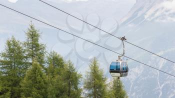 Ski lift cable booth or car, Austria in summer