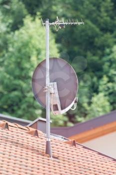 Satellite dish - Receiving TV, internet and radio