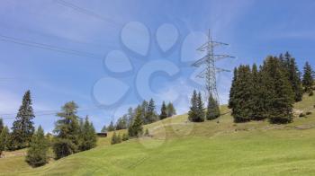 Large electric pylon in the Alps - Austria