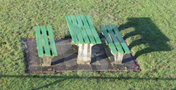 Simple bench in a park - The Netherlands