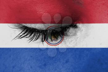 Women eye, close-up, blue, minimum make-up - Paraguay