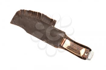 Criminality - Sharp bowie knife isolated on a white background
