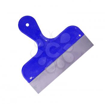 Trowel isolated tool coverage in construction, blue