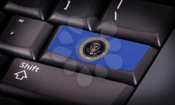 Symbol on button keyboard, presidential seal (USA)
