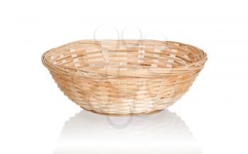 Handmade basket isolated on a white background