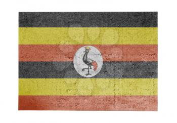 Large jigsaw puzzle of 1000 pieces - flag - Uganda