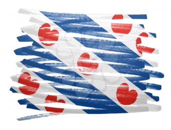 Flag illustration made with pen - Friesland