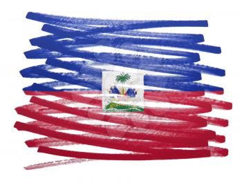 Flag illustration made with pen - Haiti
