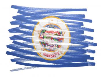 Flag illustration made with pen - Minnesota