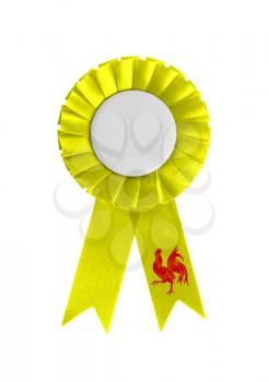 Award ribbon isolated on a white background, Wallonia
