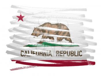 Flag illustration made with pen - California