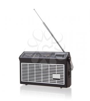 Portable radio isolated on a white background