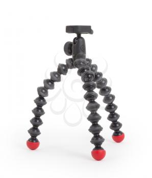 Flexible tripod isolated on a white background