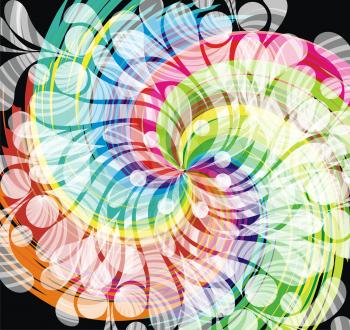 colorful swirl background, vector