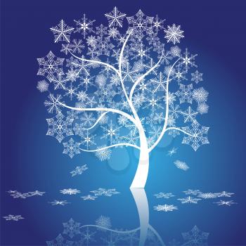 snow tree vector 