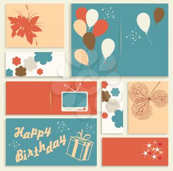 Illustration for happy birthday card. Vector.