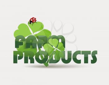 Eco Green Farm  design. Natural Organic food  concept icon.