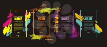 Color frames in splash design with place for your text.