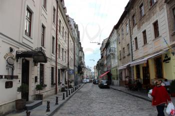 narrow street in the central part of Lvov