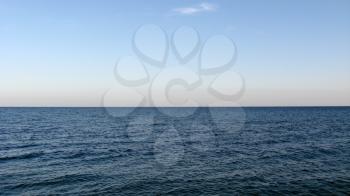 View of the line of sea horizon