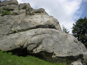big and picturesque rock in Carpathian mountains