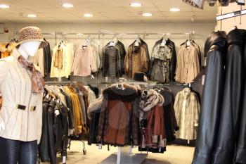 great assortment in shop of outer clothing