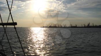 the image of view on the evening sea