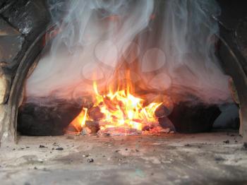 image of cooking on fire in the furnace