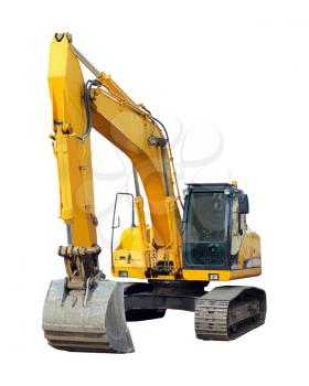 modern excavator isolated on the white background