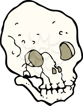Royalty Free Clipart Image of a Spooky Skull