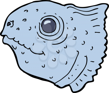 Royalty Free Clipart Image of a Fish Head
