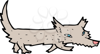 Royalty Free Clipart Image of a Little Wolf