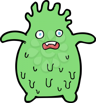 Royalty Free Clipart Image of a Slime Monster