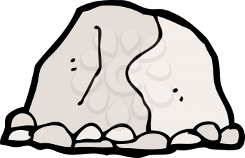 Royalty Free Clipart Image of a Large Rock