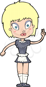 Royalty Free Clipart Image of a Maid