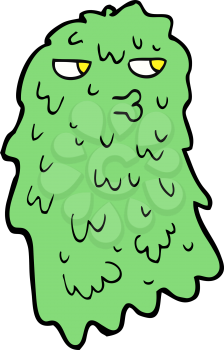 Royalty Free Clipart Image of a Gross Ghost