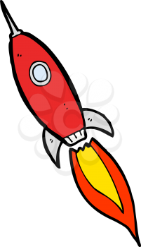 Royalty Free Clipart Image of a Spaceship