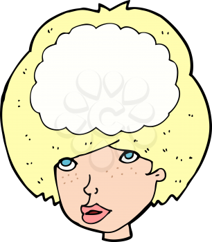 Royalty Free Clipart Image of an Empty Headed Woman