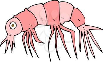 Royalty Free Clipart Image of a Shrimp