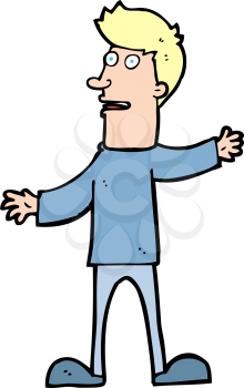 Royalty Free Clipart Image of a Surprised Man