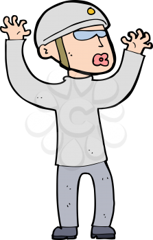 Royalty Free Clipart Image of a Security Man