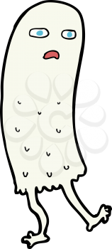 Royalty Free Clipart Image of a Funny Ghost