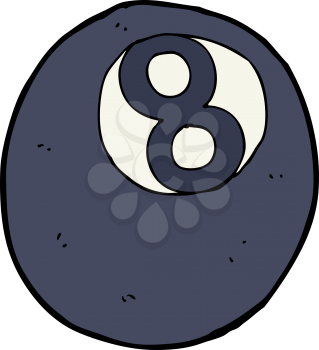 Royalty Free Clipart Image of an Eight Ball