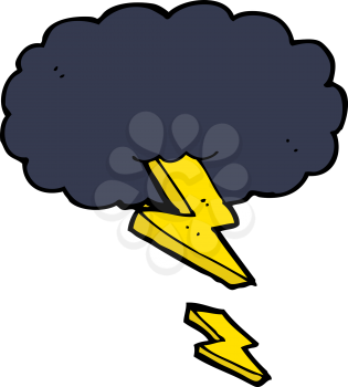Royalty Free Clipart Image of a Thunder Cloud