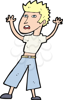 Royalty Free Clipart Image of a Panicking Man