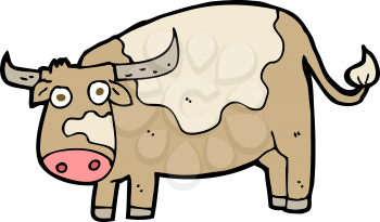 Royalty Free Clipart Image of a Cow