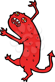Royalty Free Clipart Image of a Little Monster