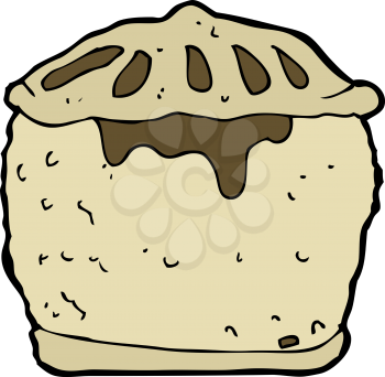 Royalty Free Clipart Image of a Meat Pie